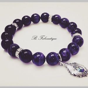 Amethyst Peacock Bracelet